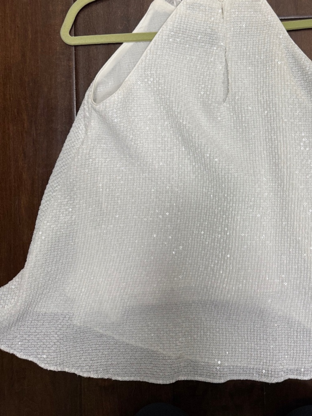 Zara White Sequin Top- Size XS